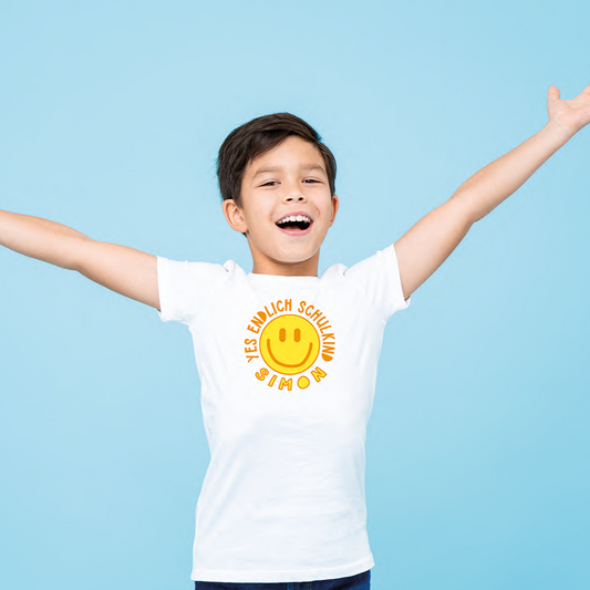 Kinder T-Shirt "Yes endlich Schulkind"