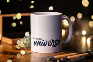 Wunderschöne Tasse "you are my universe" - Valentinstag, Geburtstag, Jahrestag, Paar Geschenk