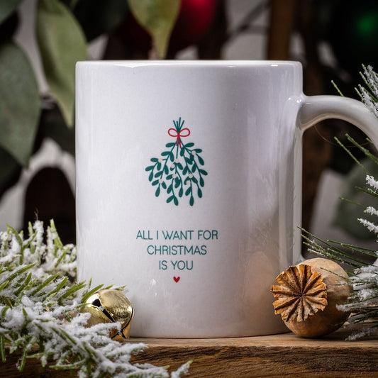 Keramik Tasse „All I want for christmas is you“